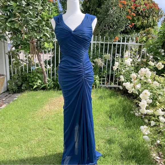 blue leaf print dress Blue Leaf Gold Printed Lace Long Dress Pleated Skirt Dolman Sleeve Party  Dress Navy Blue S at Amazon Women's Clothing store